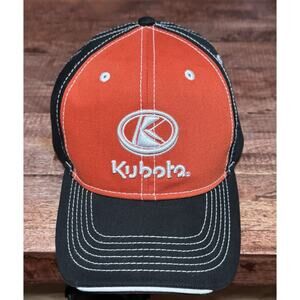 Kubota Tractors Hat Strapback Orange & Black Embroidered